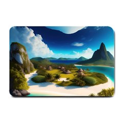 Beach Island Nature Small Doormat by Ravend