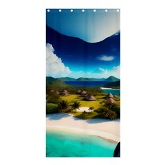 Beach Island Nature Shower Curtain 36  X 72  (stall)  by Ravend