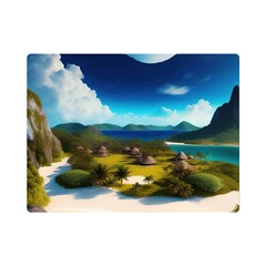 Beach Island Nature Premium Plush Fleece Blanket (mini) by Ravend