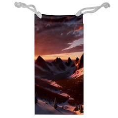 Landscape Mountains Nature Jewelry Bag by Ravend