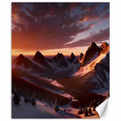 Landscape Mountains Nature Canvas 8  X 10  by Ravend