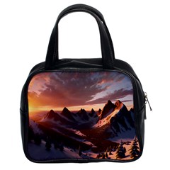 Landscape Mountains Nature Classic Handbag (two Sides) by Ravend