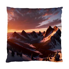 Landscape Mountains Nature Standard Cushion Case (two Sides) by Ravend