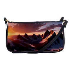 Landscape Mountains Nature Shoulder Clutch Bag by Ravend