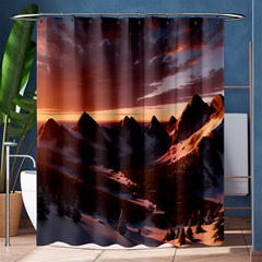 Landscape Mountains Nature Shower Curtain 60  X 72  (medium)  by Ravend