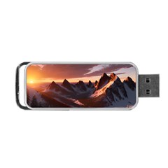 Landscape Mountains Nature Portable Usb Flash (two Sides) by Ravend