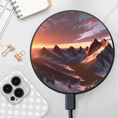 Landscape Mountains Nature Wireless Fast Charger(black) by Ravend