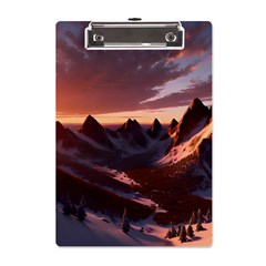 Landscape Mountains Nature A5 Acrylic Clipboard by Ravend