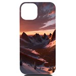 Landscape Mountains Nature iPhone 14 Black UV Print Case Front