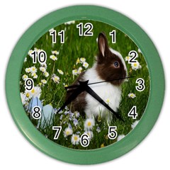 Rabbit Color Wall Clock by artworkshop