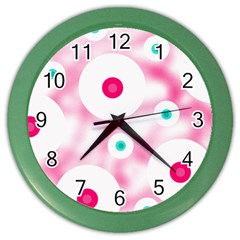 Wallpaper Pink Color Wall Clock by Luxe2Comfy