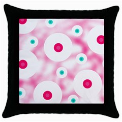 Wallpaper Pink Throw Pillow Case (black) by Luxe2Comfy