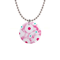 Wallpaper Pink 1  Button Necklace by Luxe2Comfy