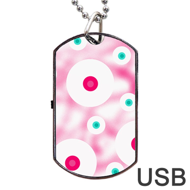 Wallpaper Pink Dog Tag USB Flash (One Side)