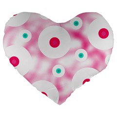 Wallpaper Pink Large 19  Premium Heart Shape Cushions by Luxe2Comfy