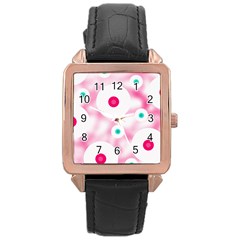 Wallpaper Pink Rose Gold Leather Watch  by Luxe2Comfy