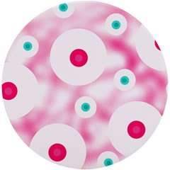 Wallpaper Pink Uv Print Round Tile Coaster by Luxe2Comfy