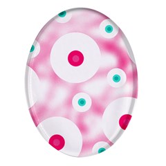 Wallpaper Pink Oval Glass Fridge Magnet (4 Pack) by Luxe2Comfy