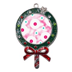 Wallpaper Pink Metal X mas Lollipop With Crystal Ornament by Luxe2Comfy