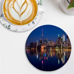 Seaside River Uv Print Round Tile Coaster by artworkshop