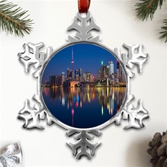 Seaside River Metal Small Snowflake Ornament by artworkshop