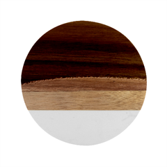 Sky Gradient Marble Wood Coaster (round)