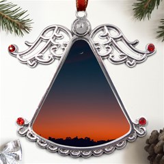 Sky Gradient Metal Angel With Crystal Ornament by artworkshop