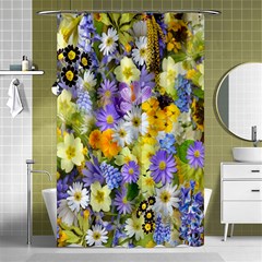 Spring Flowers Shower Curtain 48  X 72  (small)  by artworkshop