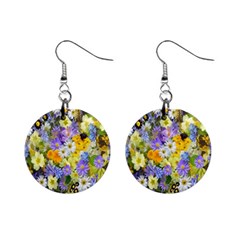 Spring Flowers Mini Button Earrings by artworkshop