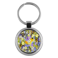 Spring Flowers Key Chain (round) by artworkshop