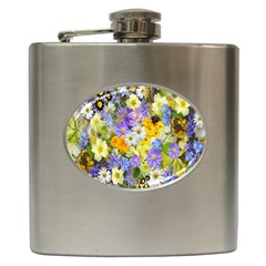 Spring Flowers Hip Flask (6 Oz) by artworkshop