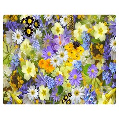 Spring Flowers Two Sides Premium Plush Fleece Blanket (medium) by artworkshop