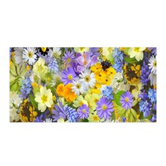 Spring Flowers Satin Wrap 35  X 70  by artworkshop