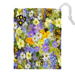 Spring Flowers Drawstring Pouch (4xl) by artworkshop