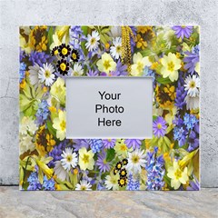 Spring Flowers White Wall Photo Frame 5  X 7  by artworkshop