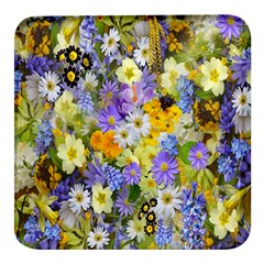 Spring Flowers Square Glass Fridge Magnet (4 Pack) by artworkshop