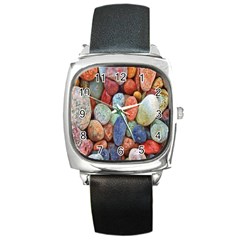 Stones Square Metal Watch by artworkshop