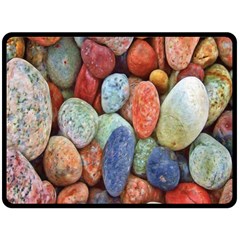 Stones Two Sides Fleece Blanket (large) by artworkshop