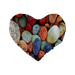 Stones Standard 16  Premium Flano Heart Shape Cushions by artworkshop