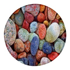 Stones Round Glass Fridge Magnet (4 Pack) by artworkshop