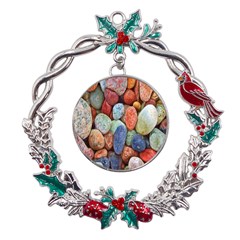 Stones Metal X mas Wreath Holly Leaf Ornament by artworkshop