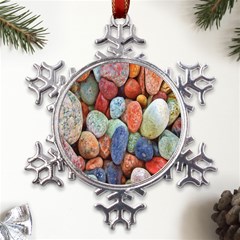 Stones Metal Large Snowflake Ornament by artworkshop