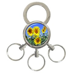 Sunflower Gift 3-ring Key Chain by artworkshop