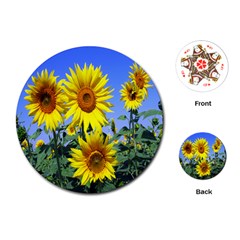 Sunflower Gift Playing Cards Single Design (Round)