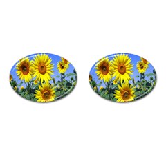 Sunflower Gift Cufflinks (oval) by artworkshop