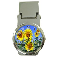 Sunflower Gift Money Clip Watches by artworkshop