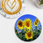 Sunflower Gift UV Print Round Tile Coaster Front