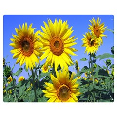 Sunflower Gift Premium Plush Fleece Blanket (medium) by artworkshop