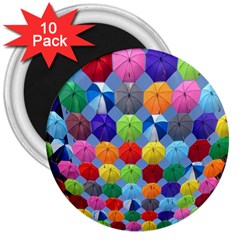 Umbrella 3  Magnets (10 Pack)  by artworkshop