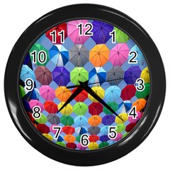 Umbrella Wall Clock (black) by artworkshop